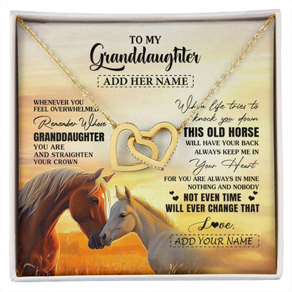 Personalized To My Granddaughter Gifts Necklace From Grandma Whenever Horse Unique Birthday Gifts For Granddaughter Graduation Christmas Gift Box Message Card