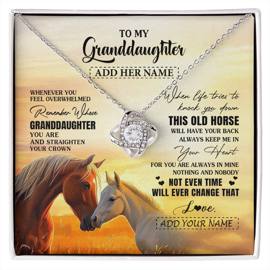 Personalized To My Granddaughter Gifts Necklace From Grandma Whenever Horse Unique Birthday Gifts For Granddaughter Graduation Christmas Gift Box Message Card