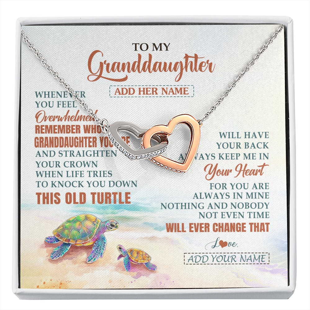 Personalized To My Granddaughter Gifts Necklace From Grandma Whenever Turtle Unique Birthday Gifts For Granddaughter Christmas Custom Gift Box Message Card
