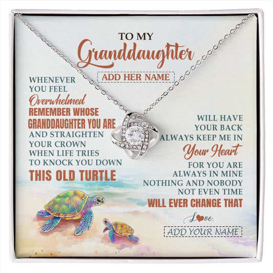 Personalized To My Granddaughter Gifts Necklace From Grandma Whenever Turtle Unique Birthday Gifts For Granddaughter Christmas Custom Gift Box Message Card