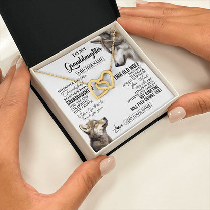 Personalized To My Granddaughter Gifts Necklace From Grandma Whenever Wolf Unique Birthday For Granddaughter Graduation Christmas Custom Gift Box Message Card