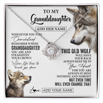 Personalized To My Granddaughter Gifts Necklace From Grandma Whenever Wolf Unique Birthday For Granddaughter Graduation Christmas Custom Gift Box Message Card