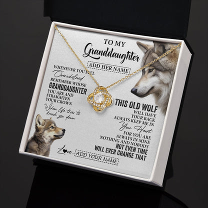 Personalized To My Granddaughter Gifts Necklace From Grandma Whenever Wolf Unique Birthday For Granddaughter Graduation Christmas Custom Gift Box Message Card