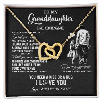 Personalized To My Granddaughter Gifts Necklace From Grandpa Papa My Only Wish For You Granddaughter Birthday Gifts Graduation Christmas Gift Box Message Card
