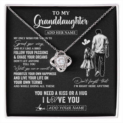 Personalized To My Granddaughter Gifts Necklace From Grandpa Papa My Only Wish For You Granddaughter Birthday Gifts Graduation Christmas Gift Box Message Card