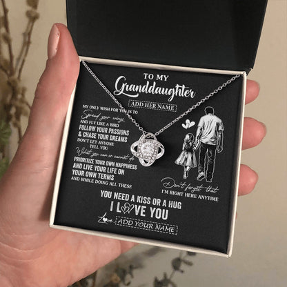 Personalized To My Granddaughter Gifts Necklace From Grandpa Papa My Only Wish For You Granddaughter Birthday Gifts Graduation Christmas Gift Box Message Card