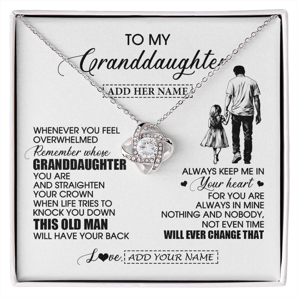Personalized To My Granddaughter Gifts Necklace From Grandpa Papa Whenever Man Unique Birthday Gifts For Granddaughter Christmas Gift Box Message Card