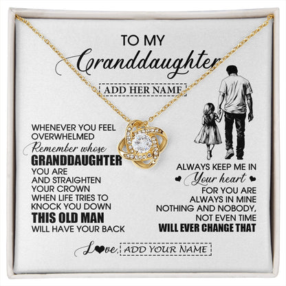 Personalized To My Granddaughter Gifts Necklace From Grandpa Papa Whenever Man Unique Birthday Gifts For Granddaughter Christmas Gift Box Message Card