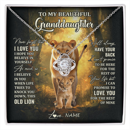 Personalized To My Granddaughter Lion Necklace From Grandma Never Forget That I Love You Granddaughter Birthday Christmas Customized Gift Box Message Card