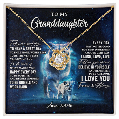 Personalized To My Granddaughter Lion Necklace From Grandma Today Is A Good Day Granddaughter Gifts Birthday Christmas Customized Gift Box Message Card