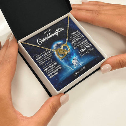 Personalized To My Granddaughter Lion Necklace From Grandpa Today Is A Good Day Granddaughter Gifts Birthday Christmas Customized Gift Box Message Card