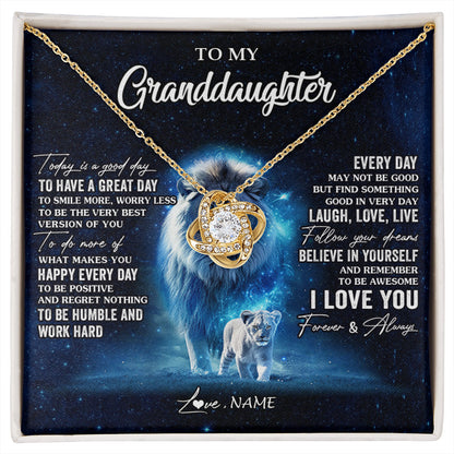 Personalized To My Granddaughter Lion Necklace From Grandpa Today Is A Good Day Granddaughter Gifts Birthday Christmas Customized Gift Box Message Card