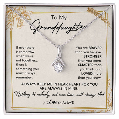 Personalized To My Granddaughter Necklace From Grandma Always Keep Me In Your Heart Granddaughter Birthday Graduation Christmas Customized Gift Box Message Card
