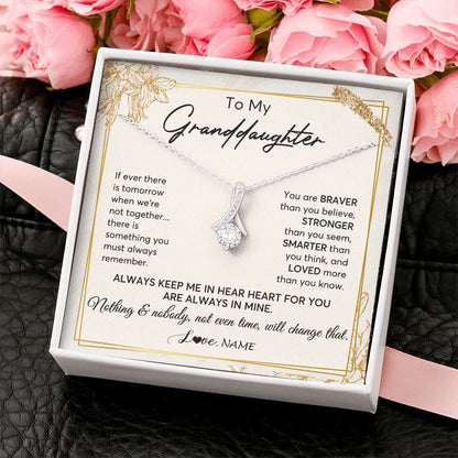 Personalized To My Granddaughter Necklace From Grandma Always Keep Me In Your Heart Granddaughter Birthday Graduation Christmas Customized Gift Box Message Card