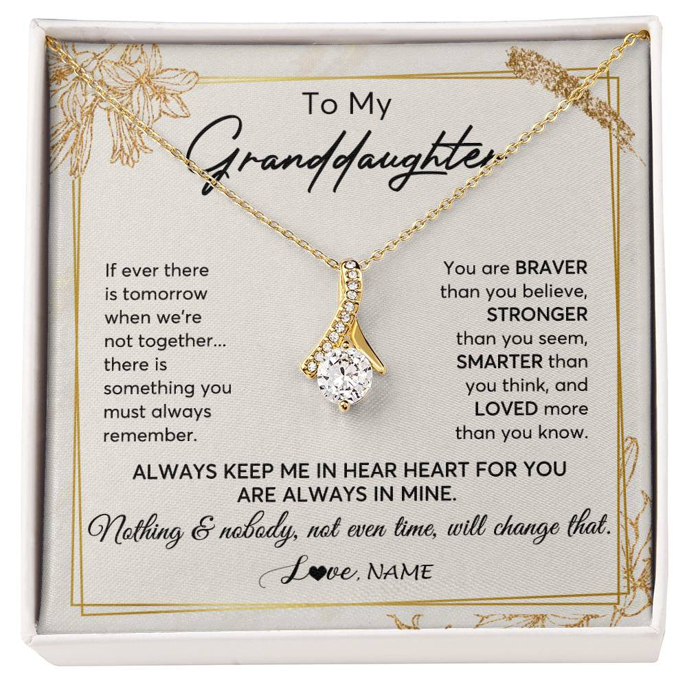 Personalized To My Granddaughter Necklace From Grandma Always Keep Me In Your Heart Granddaughter Birthday Graduation Christmas Customized Gift Box Message Card