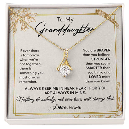 Personalized To My Granddaughter Necklace From Grandma Always Keep Me In Your Heart Granddaughter Birthday Graduation Christmas Customized Gift Box Message Card