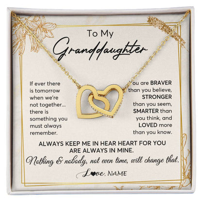 Personalized To My Granddaughter Necklace From Grandma Always Keep Me In Your Heart Granddaughter Birthday Graduation Christmas Customized Gift Box Message Card