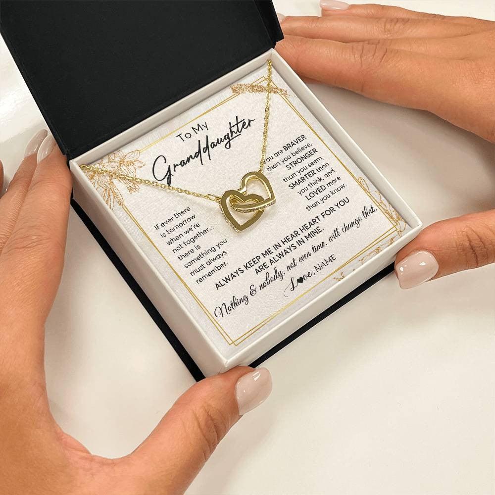 Personalized To My Granddaughter Necklace From Grandma Always Keep Me In Your Heart Granddaughter Birthday Graduation Christmas Customized Gift Box Message Card
