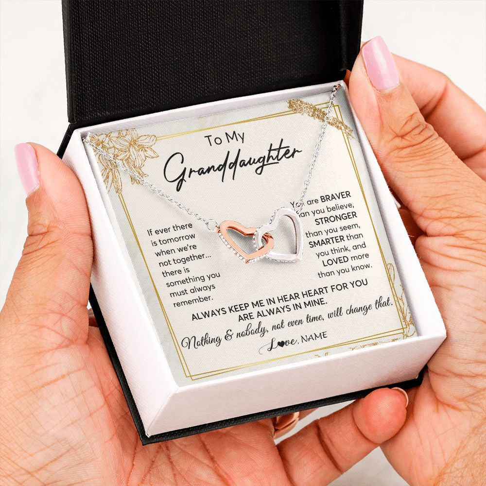 Personalized To My Granddaughter Necklace From Grandma Always Keep Me In Your Heart Granddaughter Birthday Graduation Christmas Customized Gift Box Message Card