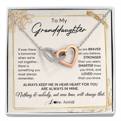 Personalized To My Granddaughter Necklace From Grandma Always Keep Me In Your Heart Granddaughter Birthday Graduation Christmas Customized Gift Box Message Card