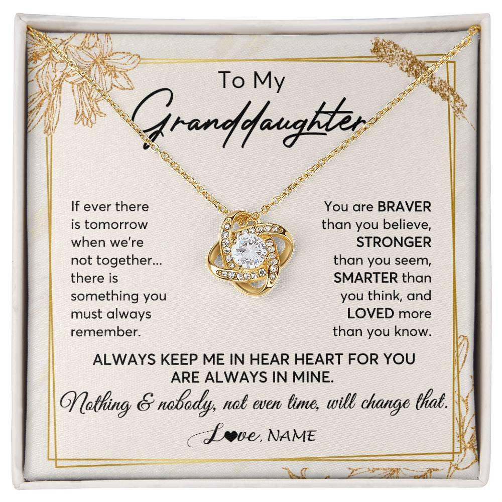 Personalized To My Granddaughter Necklace From Grandma Always Keep Me In Your Heart Granddaughter Birthday Graduation Christmas Customized Gift Box Message Card