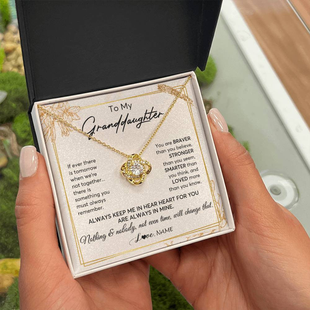Personalized To My Granddaughter Necklace From Grandma Always Keep Me In Your Heart Granddaughter Birthday Graduation Christmas Customized Gift Box Message Card