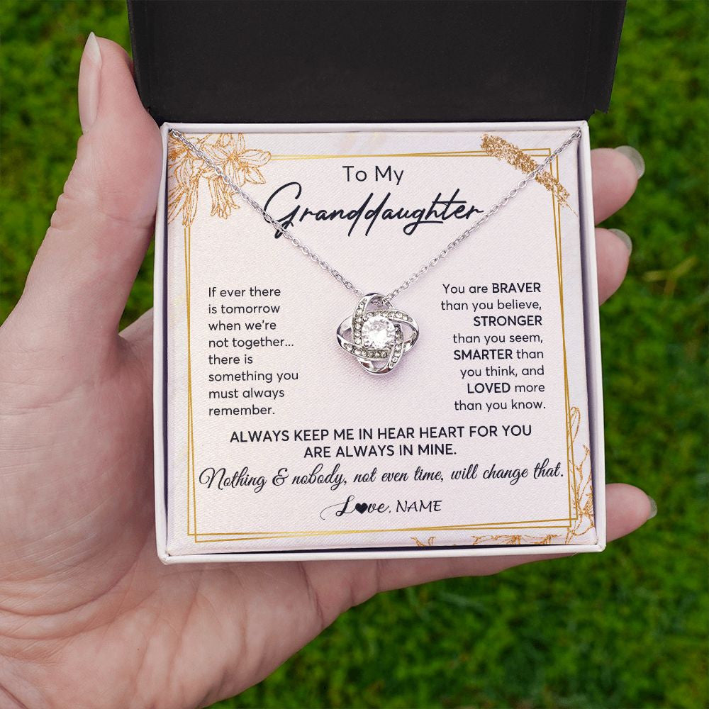 Personalized To My Granddaughter Necklace From Grandma Always Keep Me In Your Heart Granddaughter Birthday Graduation Christmas Customized Gift Box Message Card