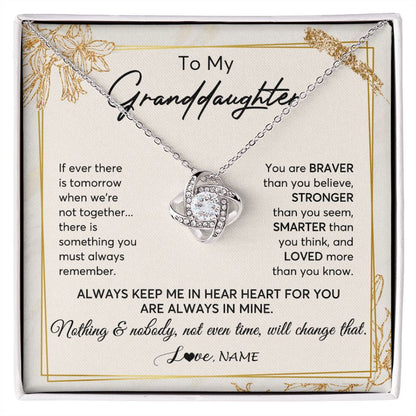 Personalized To My Granddaughter Necklace From Grandma Always Keep Me In Your Heart Granddaughter Birthday Graduation Christmas Customized Gift Box Message Card