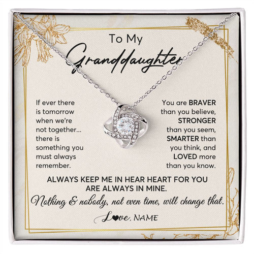 Personalized To My Granddaughter Necklace From Grandma Always Keep Me In Your Heart Granddaughter Birthday Graduation Christmas Customized Gift Box Message Card