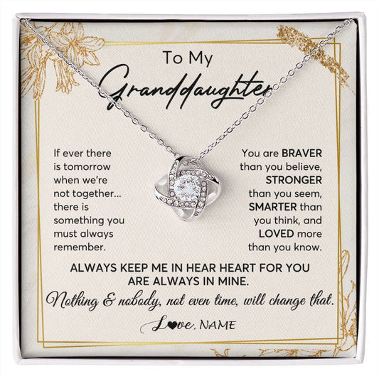 Personalized To My Granddaughter Necklace From Grandma Always Keep Me In Your Heart Granddaughter Birthday Graduation Christmas Customized Gift Box Message Card