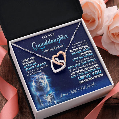 Personalized To My Granddaughter Necklace From Grandma Believe Your Heart Granddaughter Gift Birthday Graduation Christmas Customized Gift Box Message Card