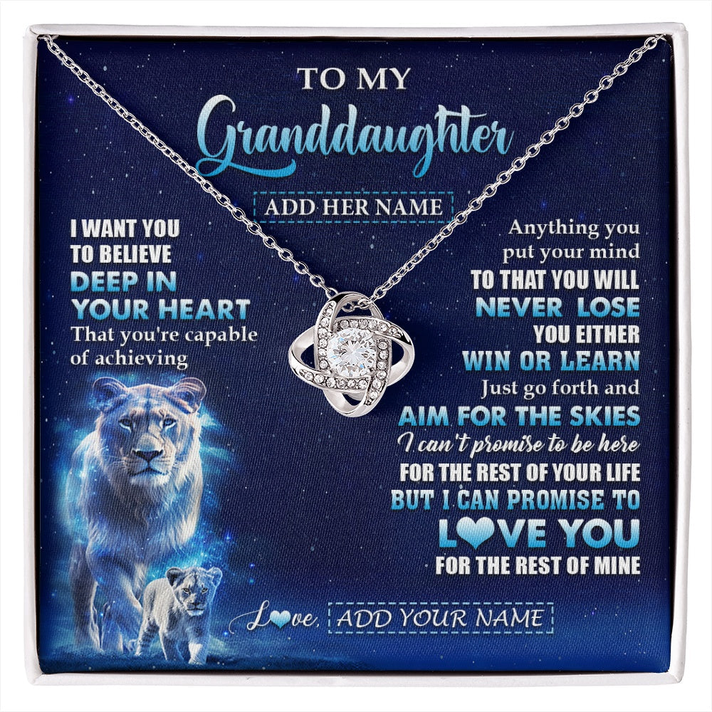 Personalized To My Granddaughter Necklace From Grandma Believe Your Heart Granddaughter Gift Birthday Graduation Christmas Customized Gift Box Message Card