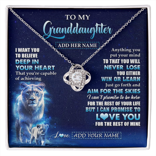 Personalized To My Granddaughter Necklace From Grandma Believe Your Heart Granddaughter Gift Birthday Graduation Christmas Customized Gift Box Message Card