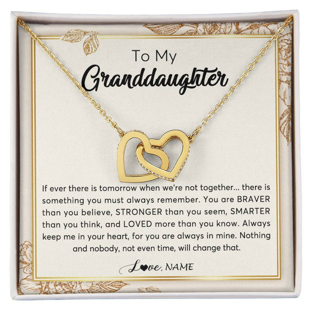 Personalized To My Granddaughter Necklace From Grandma Braver Stronger Smarter Loved Granddaughter Jewelry Birthday Christmas Customized Gift Box Message Card