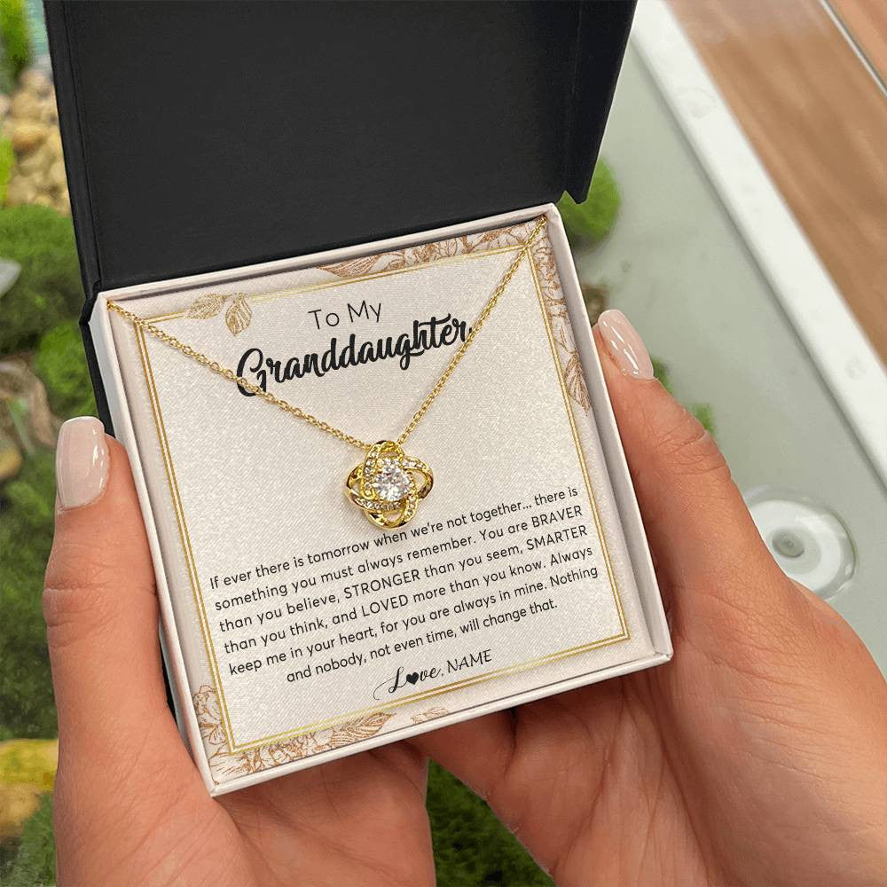 Personalized To My Granddaughter Necklace From Grandma Braver Stronger Smarter Loved Granddaughter Jewelry Birthday Christmas Customized Gift Box Message Card