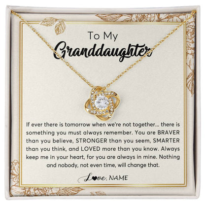 Personalized To My Granddaughter Necklace From Grandma Braver Stronger Smarter Loved Granddaughter Jewelry Birthday Christmas Customized Gift Box Message Card