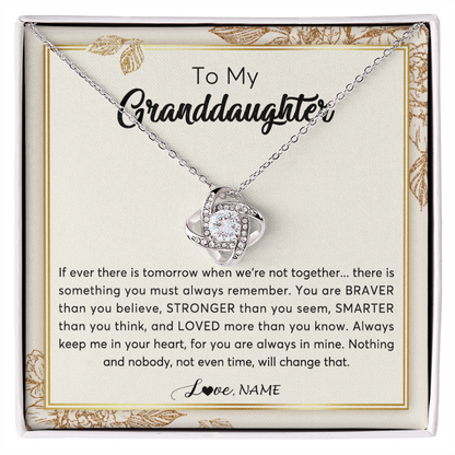 Personalized To My Granddaughter Necklace From Grandma Braver Stronger Smarter Loved Granddaughter Jewelry Birthday Christmas Customized Gift Box Message Card