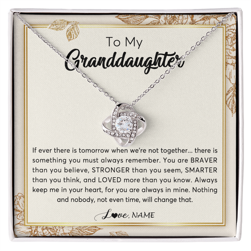 Personalized To My Granddaughter Necklace From Grandma Braver Stronger Smarter Loved Granddaughter Jewelry Birthday Christmas Customized Gift Box Message Card