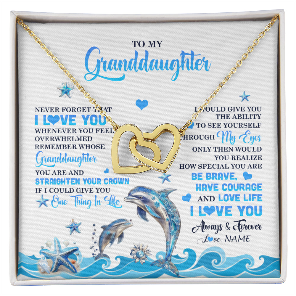 Personalized To My Granddaughter Necklace From Grandma Dophin Never Forget I Love You Granddaughter Birthday Gifts Christmas Customized Gift Box Message Card