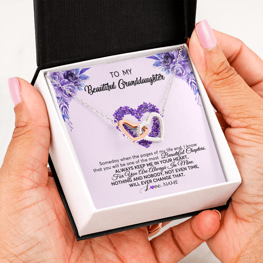 Personalized To My Granddaughter Necklace From Grandma Flower Always Keep Me In Your Heart Granddaughter Birthday Customized Gift Box Message Card