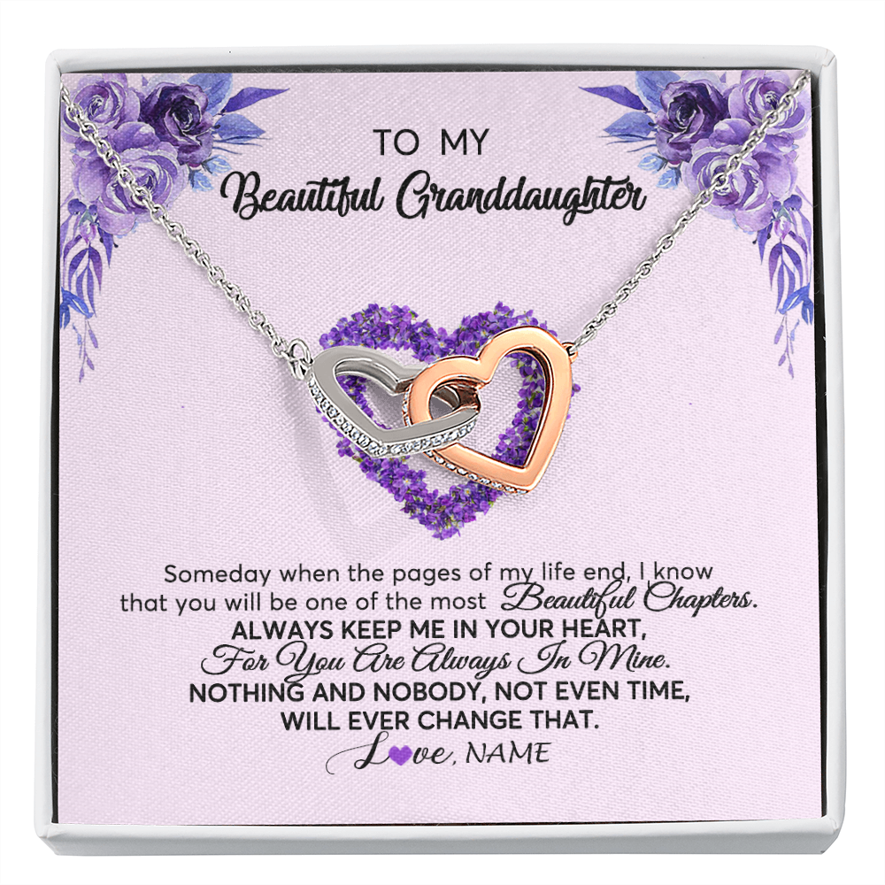 Personalized To My Granddaughter Necklace From Grandma Flower Always Keep Me In Your Heart Granddaughter Birthday Customized Gift Box Message Card