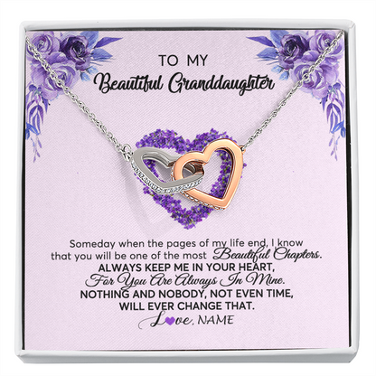 Personalized To My Granddaughter Necklace From Grandma Flower Always Keep Me In Your Heart Granddaughter Birthday Customized Gift Box Message Card