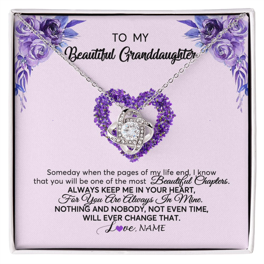 Personalized To My Granddaughter Necklace From Grandma Flower Always Keep Me In Your Heart Granddaughter Birthday Customized Gift Box Message Card
