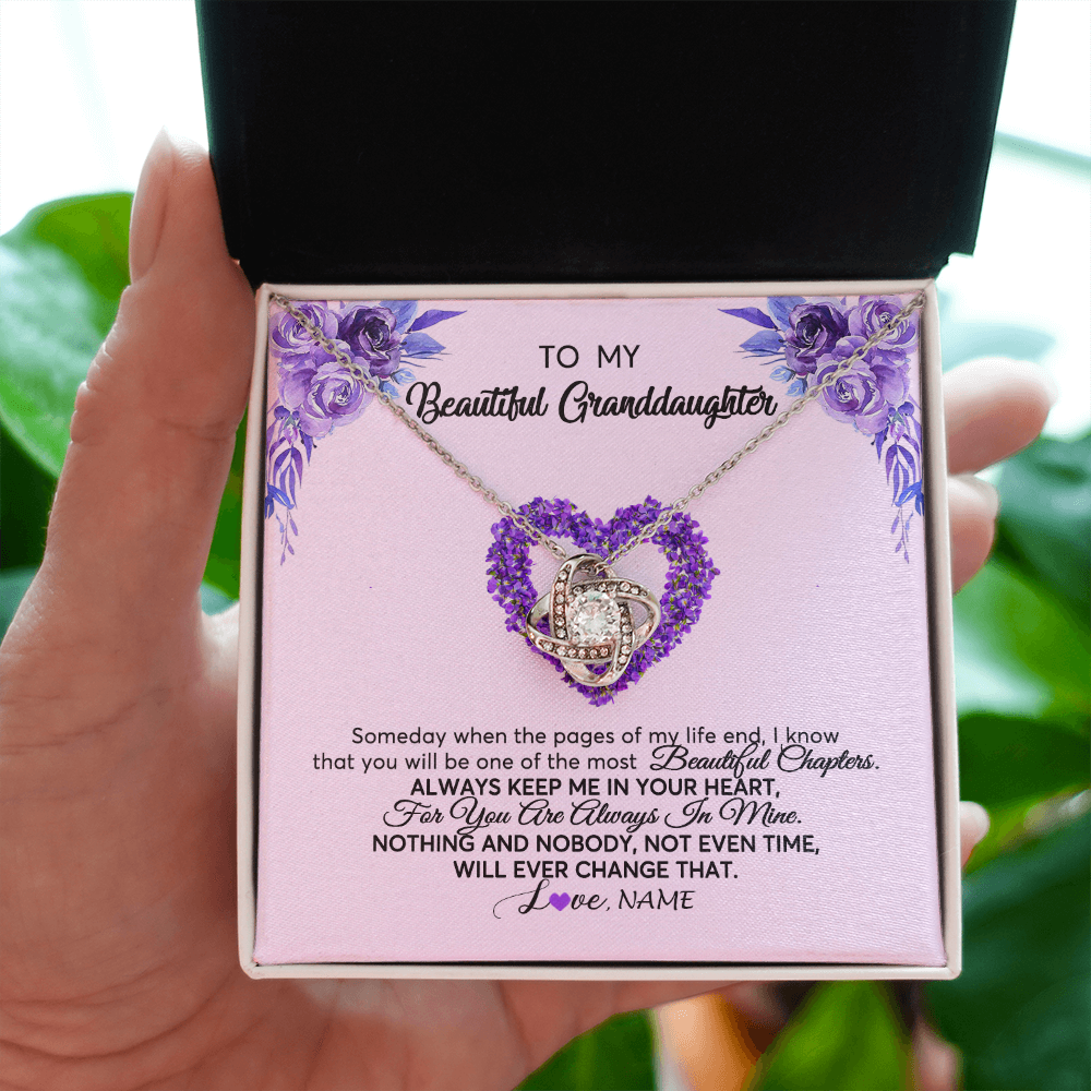 Personalized To My Granddaughter Necklace From Grandma Flower Always Keep Me In Your Heart Granddaughter Birthday Customized Gift Box Message Card