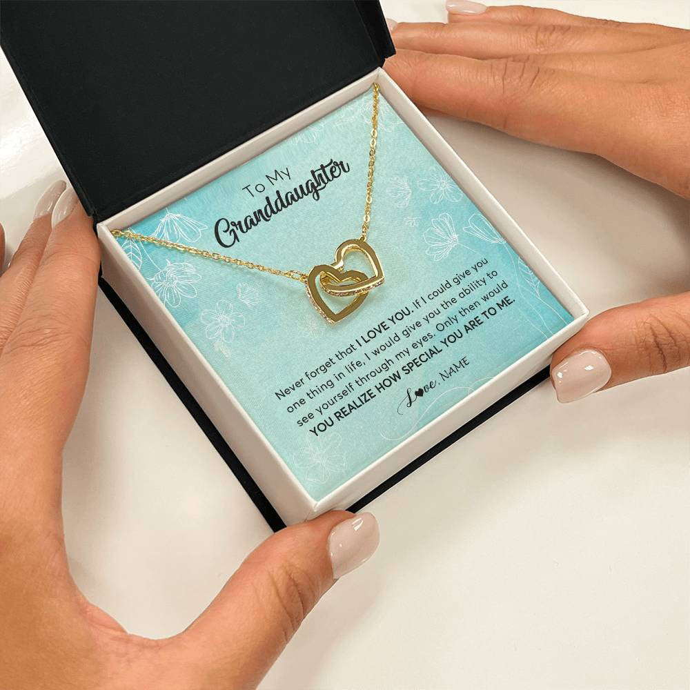 Personalized To My Granddaughter Necklace From Grandma Flower Never Forget I Love You Granddaughter Jewelry Graduation Birthday Customized Gift Box Message Card