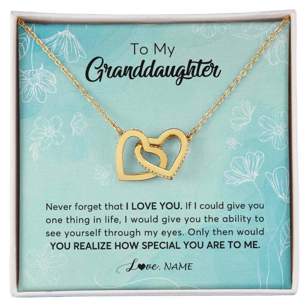 Personalized To My Granddaughter Necklace From Grandma Flower Never Forget I Love You Granddaughter Jewelry Graduation Birthday Customized Gift Box Message Card