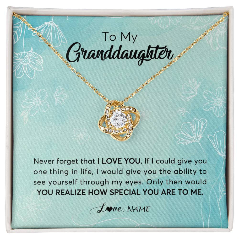 Personalized To My Granddaughter Necklace From Grandma Flower Never Forget I Love You Granddaughter Jewelry Graduation Birthday Customized Gift Box Message Card