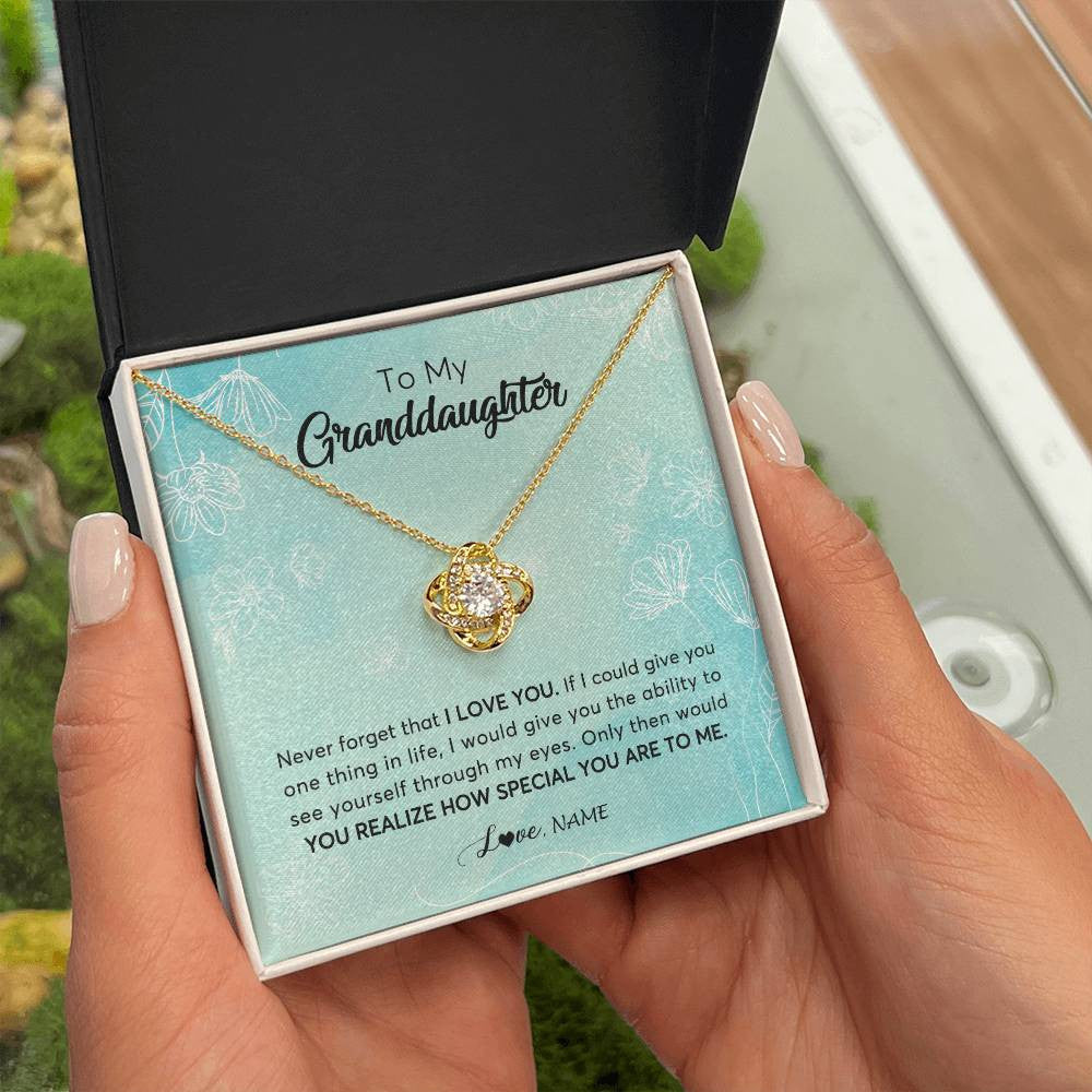 Personalized To My Granddaughter Necklace From Grandma Flower Never Forget I Love You Granddaughter Jewelry Graduation Birthday Customized Gift Box Message Card