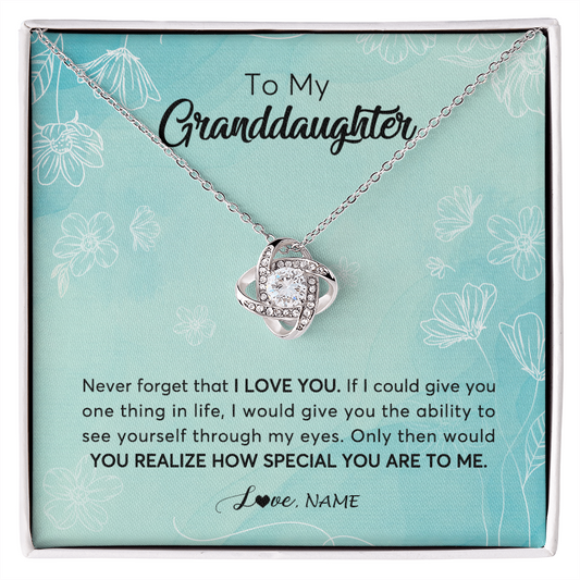 Personalized To My Granddaughter Necklace From Grandma Flower Never Forget I Love You Granddaughter Jewelry Graduation Birthday Customized Gift Box Message Card