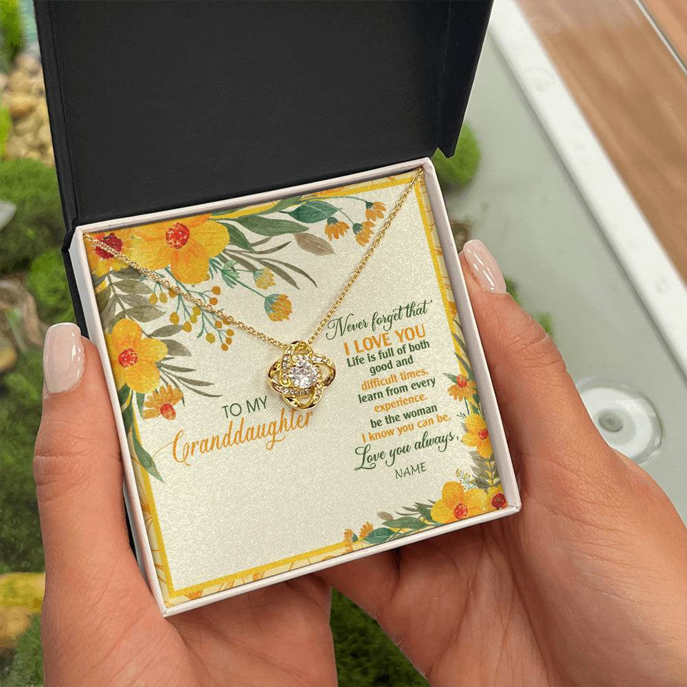 Personalized To My Granddaughter Necklace From Grandma Flower Never Forget That I Love You Granddaughter Birthday Christmas Customized Gift Box Message Card
